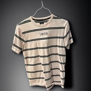 Vans Light Pink and Black Striped Men's Shirt
